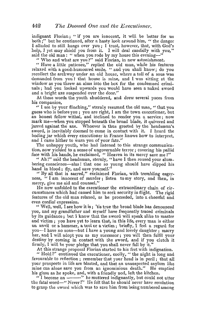 The Freemasons' Quarterly Review: 1840-12-31 - The Doomed One And The Executioner.