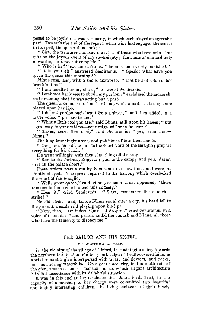 The Freemasons' Quarterly Review: 1840-12-31 - The Sailor And His Sister.