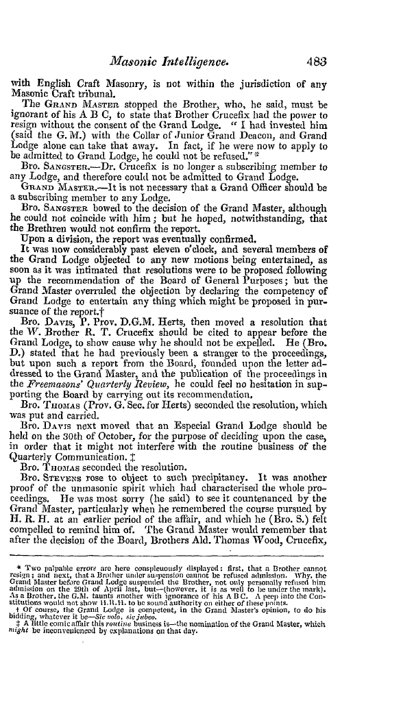 The Freemasons' Quarterly Review: 1840-12-31 - Quarterly Communication.—September 2.