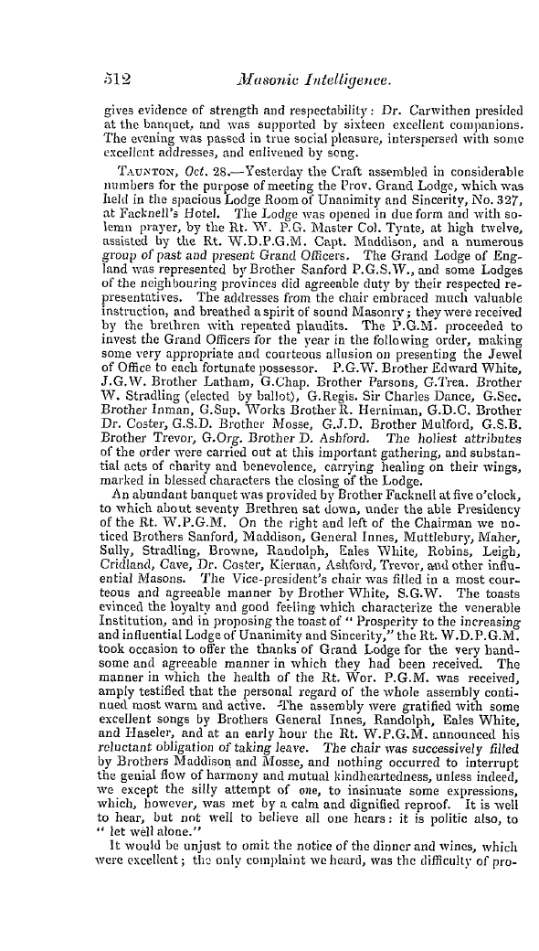 The Freemasons' Quarterly Review: 1840-12-31 - Provincial.