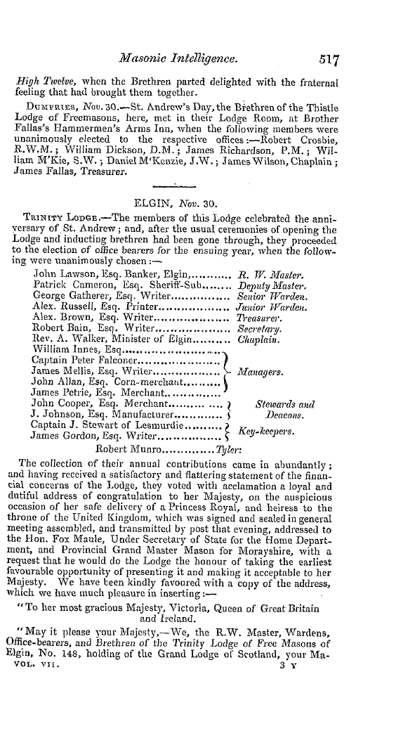 The Freemasons' Quarterly Review: 1840-12-31 - Scotland.