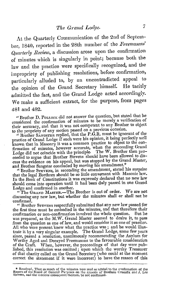 The Freemasons' Quarterly Review: 1841-03-31 - The Freemasons' Quarterly Review.