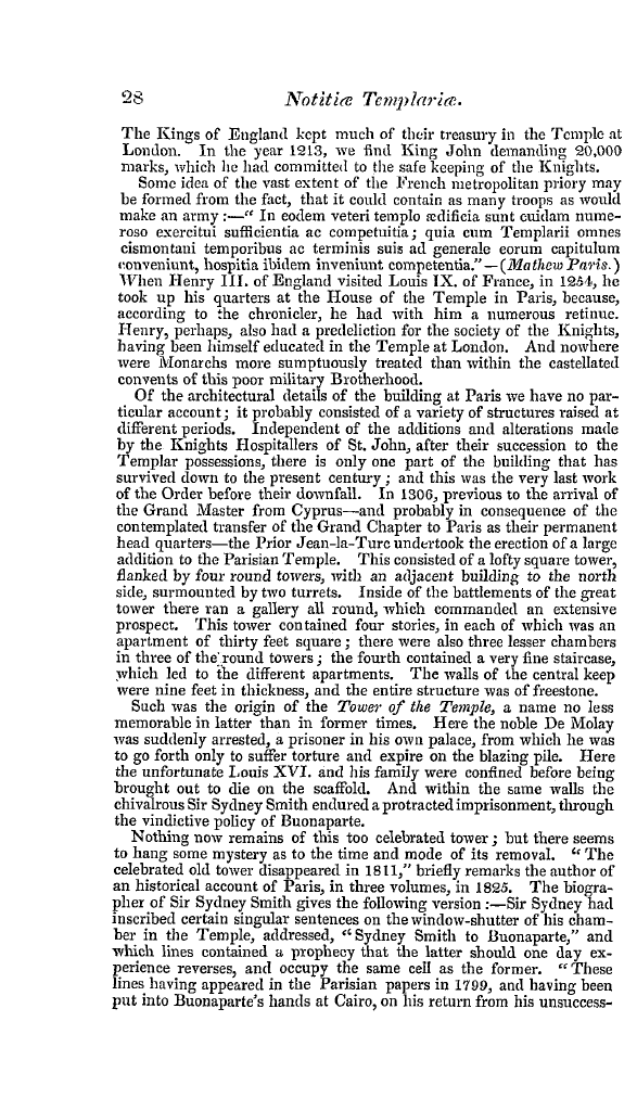 The Freemasons' Quarterly Review: 1841-03-31 - Notitiae Templariae.