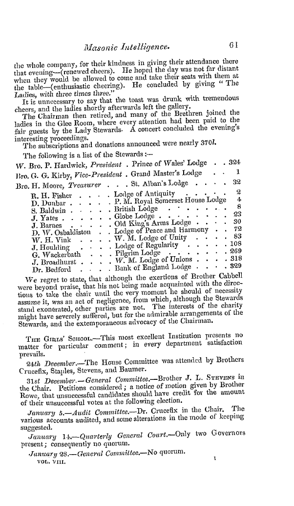 The Freemasons' Quarterly Review: 1841-03-31 - The Charities.