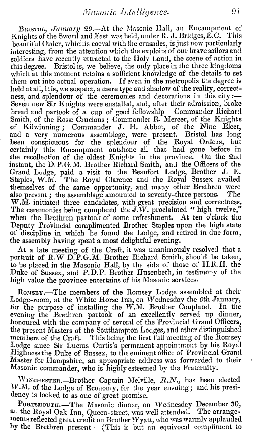 The Freemasons' Quarterly Review: 1841-03-31: 96