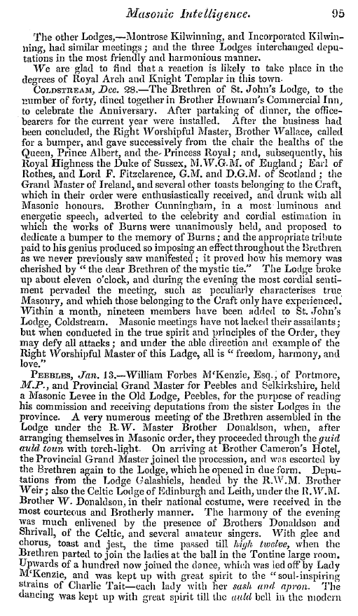 The Freemasons' Quarterly Review: 1841-03-31 - Scotland.