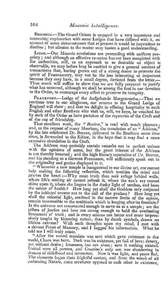 The Freemasons' Quarterly Review: 1841-03-31 - Foreign.