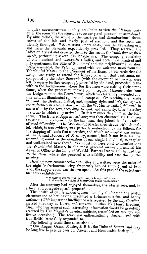 The Freemasons' Quarterly Review: 1841-03-31 - Foreign.