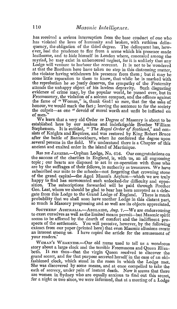 The Freemasons' Quarterly Review: 1841-03-31 - Foreign.