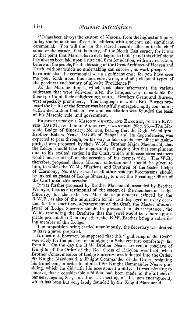 The Freemasons' Quarterly Review: 1841-03-31 - India.