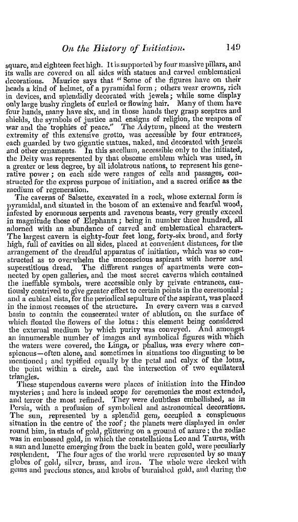 The Freemasons' Quarterly Review: 1841-06-30 - On The History Of Initiation.*