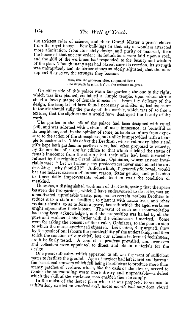 The Freemasons' Quarterly Review: 1841-06-30 - The Well Of Truth;