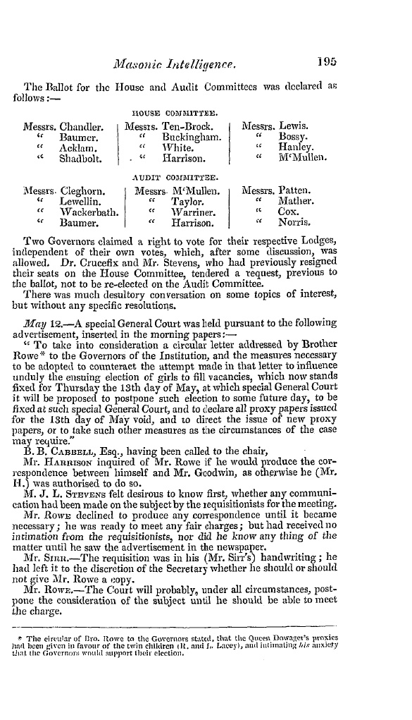 The Freemasons' Quarterly Review: 1841-06-30 - The Charities.