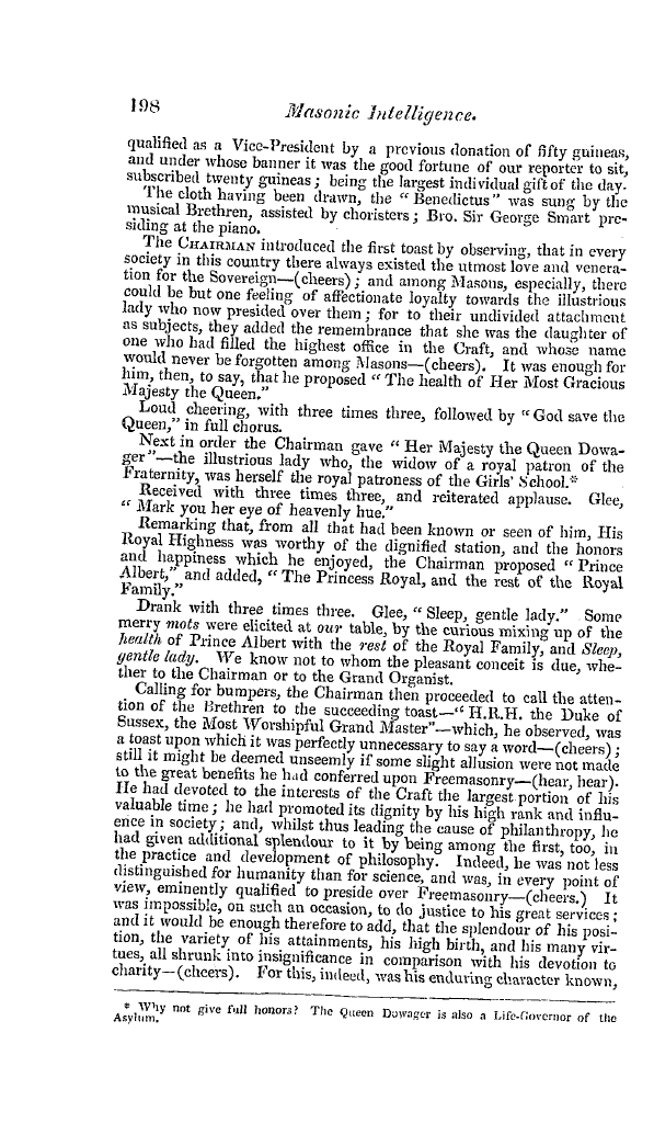 The Freemasons' Quarterly Review: 1841-06-30 - The Charities.