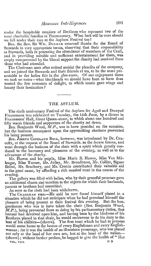 The Freemasons' Quarterly Review: 1841-06-30 - The Asylum.