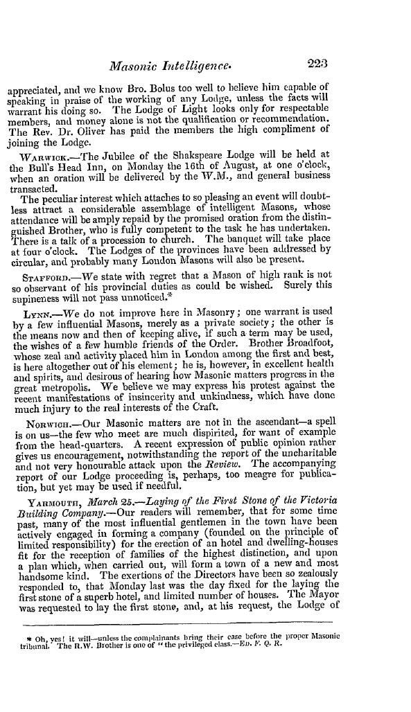 The Freemasons' Quarterly Review: 1841-06-30: 97