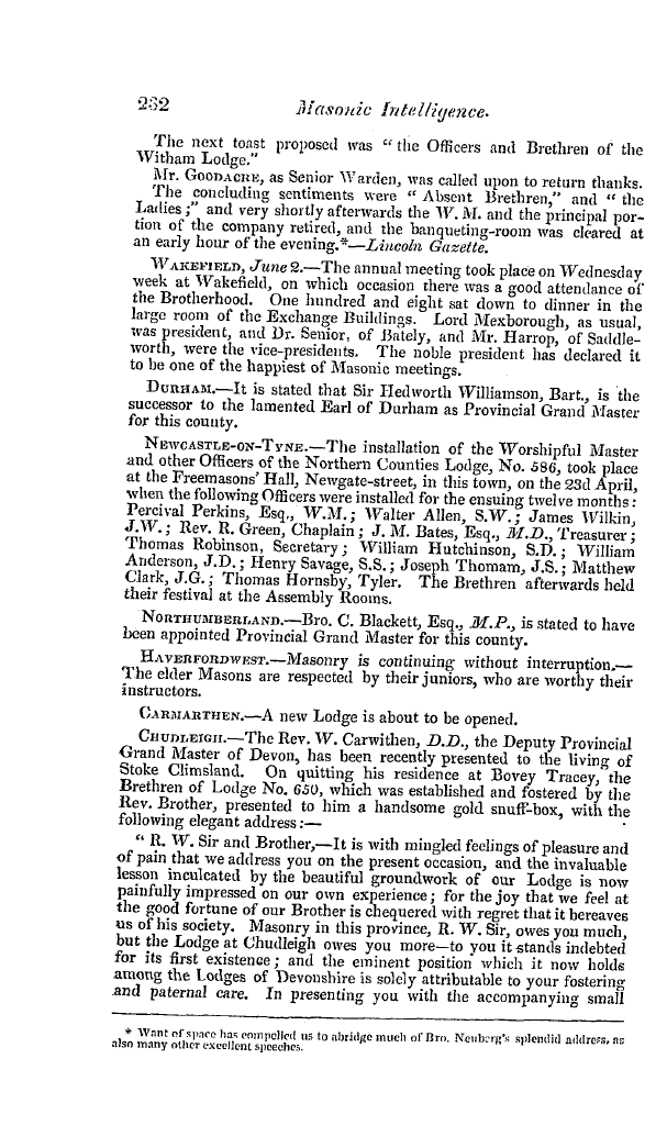 The Freemasons' Quarterly Review: 1841-06-30: 106