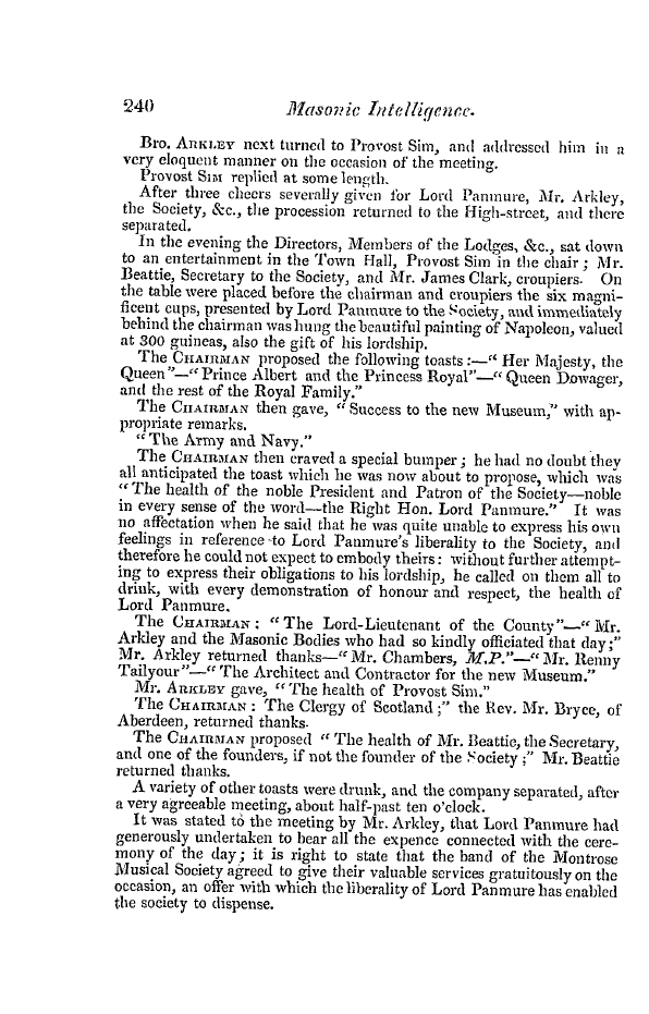 The Freemasons' Quarterly Review: 1841-06-30 - Scotland.