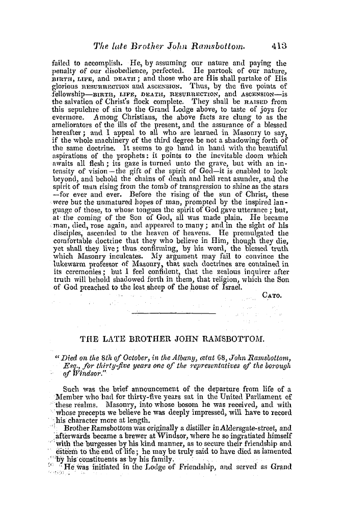 The Freemasons' Quarterly Review: 1845-12-31 - Gleanings From Masonry.