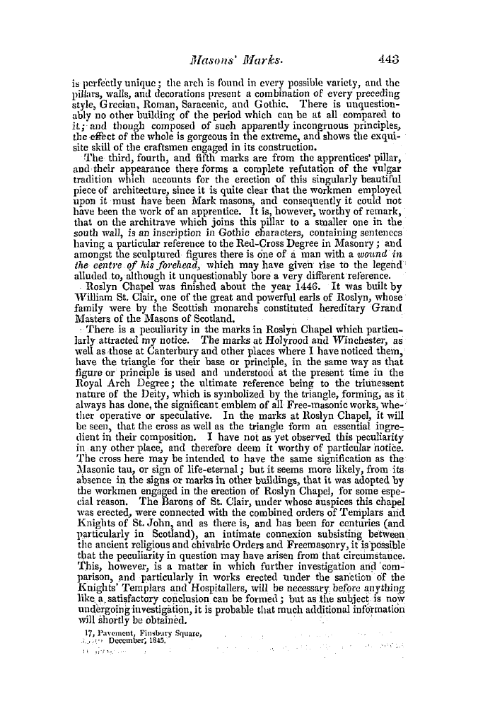 The Freemasons' Quarterly Review: 1845-12-31 - Masons' Marks.