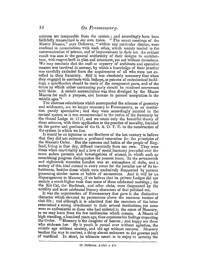 The Freemasons' Quarterly Review: 1846-03-31 - On Freemasonry.