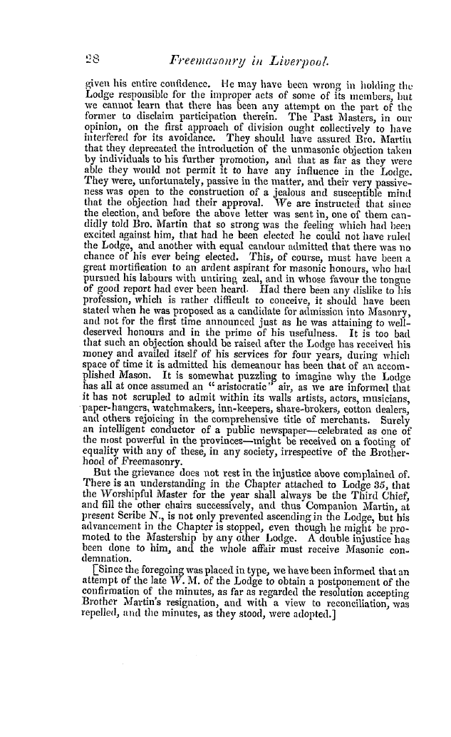 The Freemasons' Quarterly Review: 1846-03-31 - Freemasonry In Liverpool.