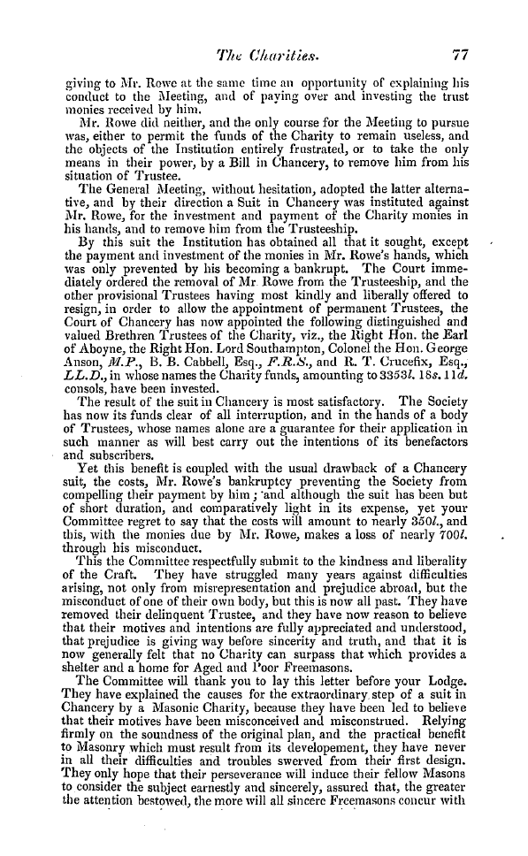 The Freemasons' Quarterly Review: 1846-03-31 - Asylum For Aged Freemasons.