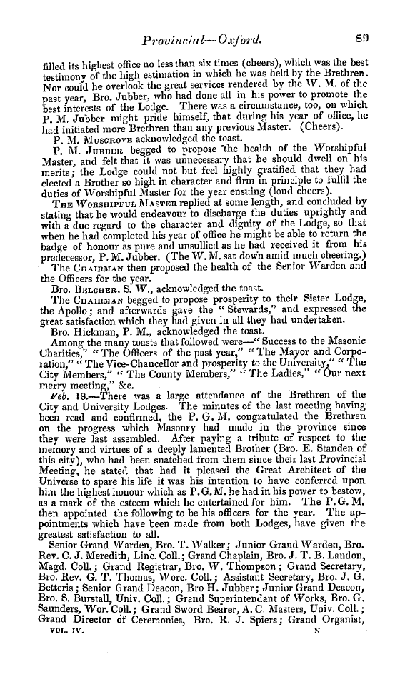 The Freemasons' Quarterly Review: 1846-03-31 - Provincial.