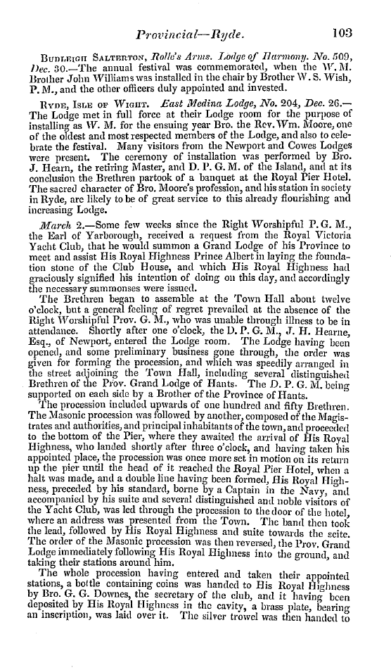 The Freemasons' Quarterly Review: 1846-03-31 - Provincial.