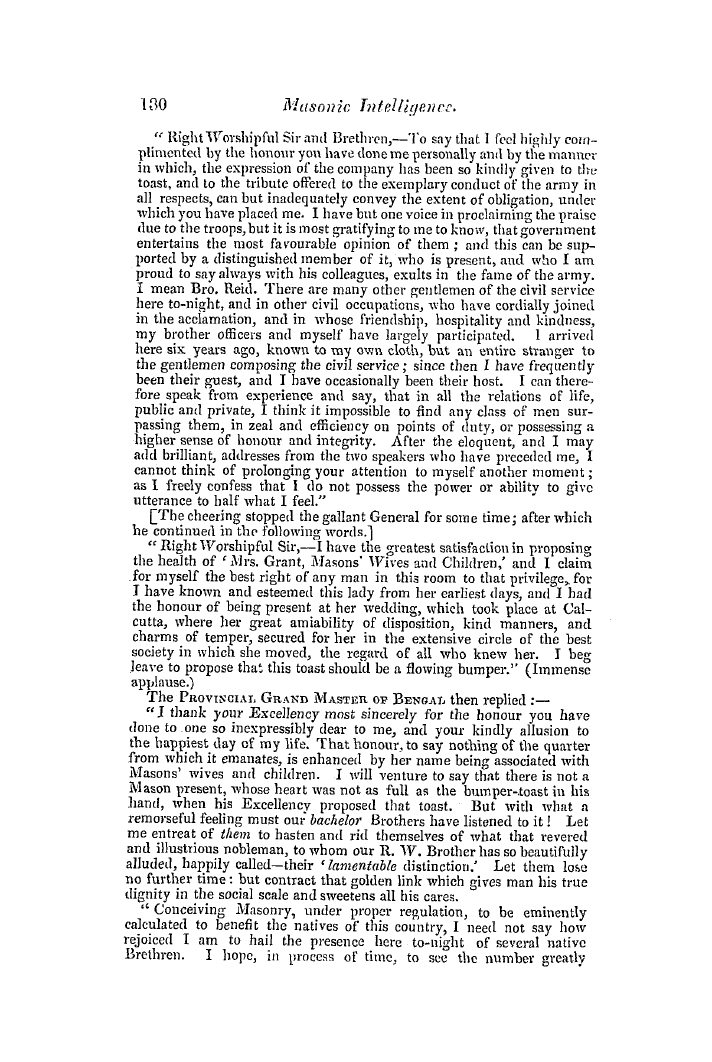 The Freemasons' Quarterly Review: 1846-03-31 - India.