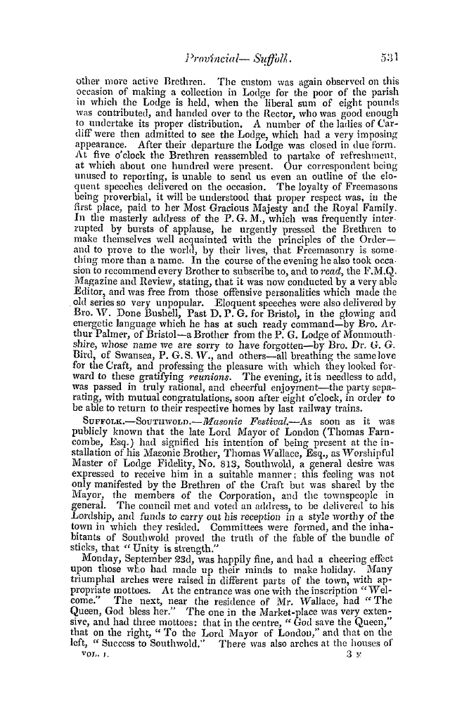 The Freemasons' Quarterly Review: 1850-12-31 - Provincial.