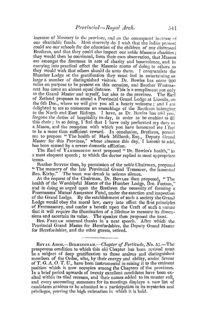 The Freemasons' Quarterly Review: 1850-12-31 - Provincial.