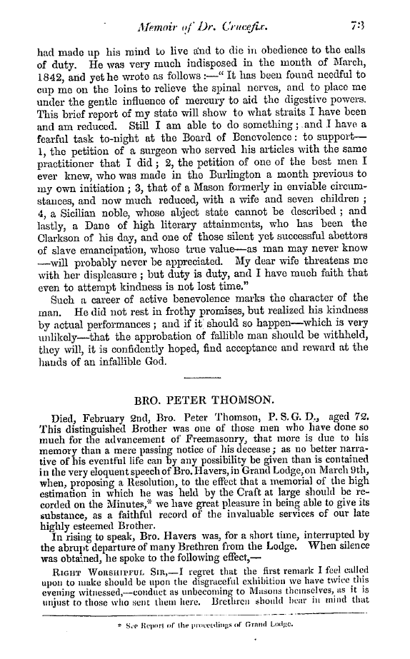 The Freemasons' Quarterly Review: 1851-03-31 - Obituary.