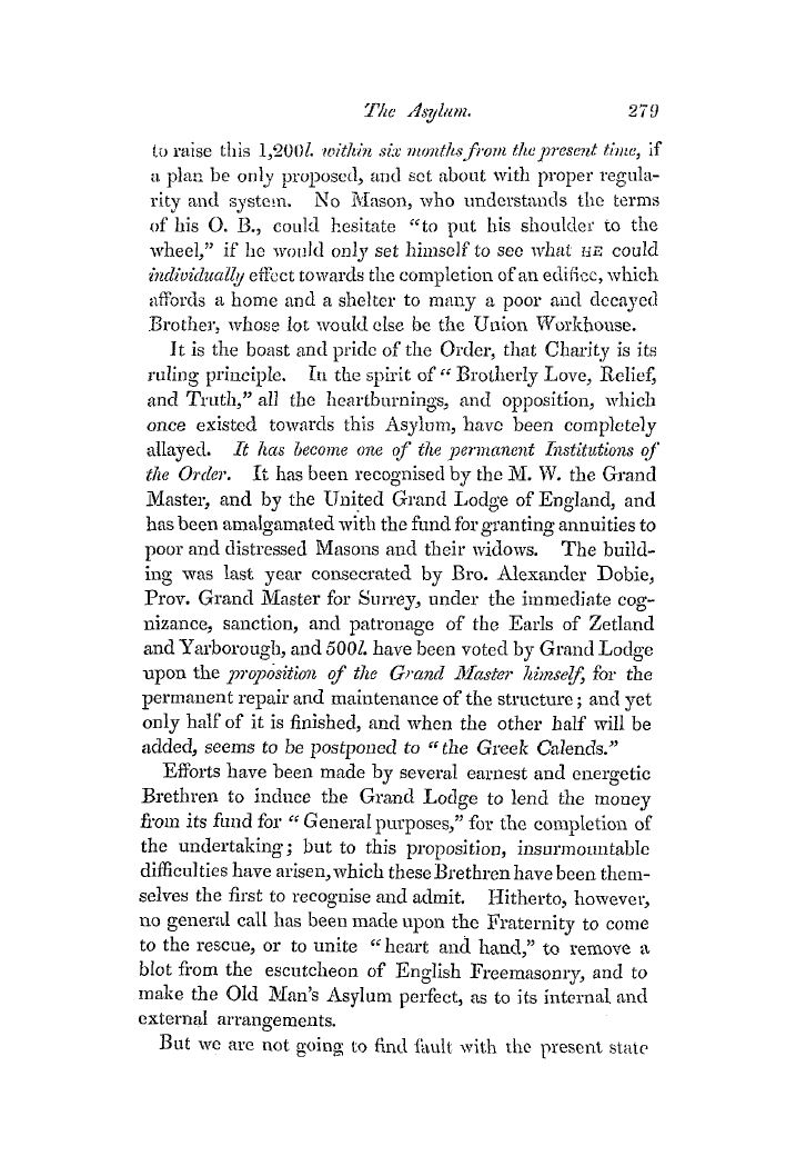 The Freemasons' Quarterly Review: 1851-09-30 - The Asylum For Aged And Decayed Freemasons.