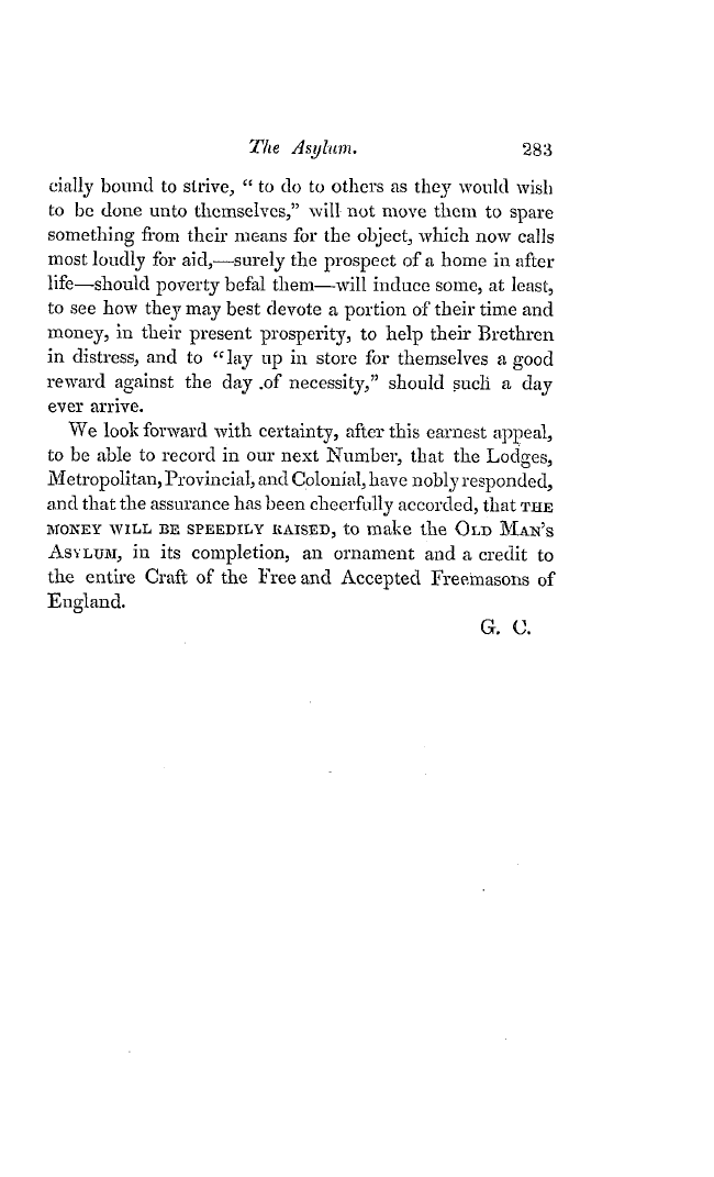 The Freemasons' Quarterly Review: 1851-09-30 - The Asylum For Aged And Decayed Freemasons.