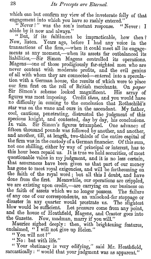 The Freemasons' Quarterly Review: 1852-03-31 - "Its Precepts Are Eternal;" Or , The Practice Of A Freemason's Daughter.