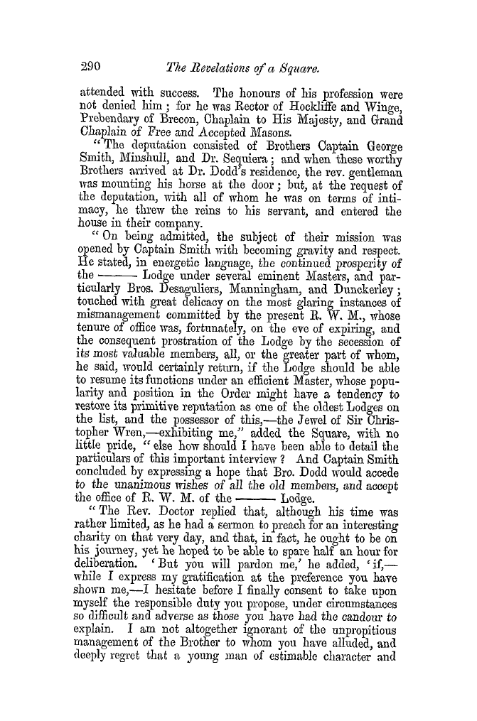 The Freemasons' Quarterly Review: 1852-09-30 - The Revelations Of A Square.