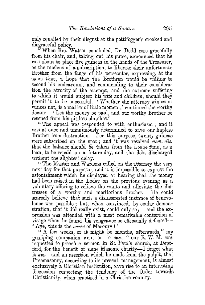 The Freemasons' Quarterly Review: 1852-09-30 - The Revelations Of A Square.