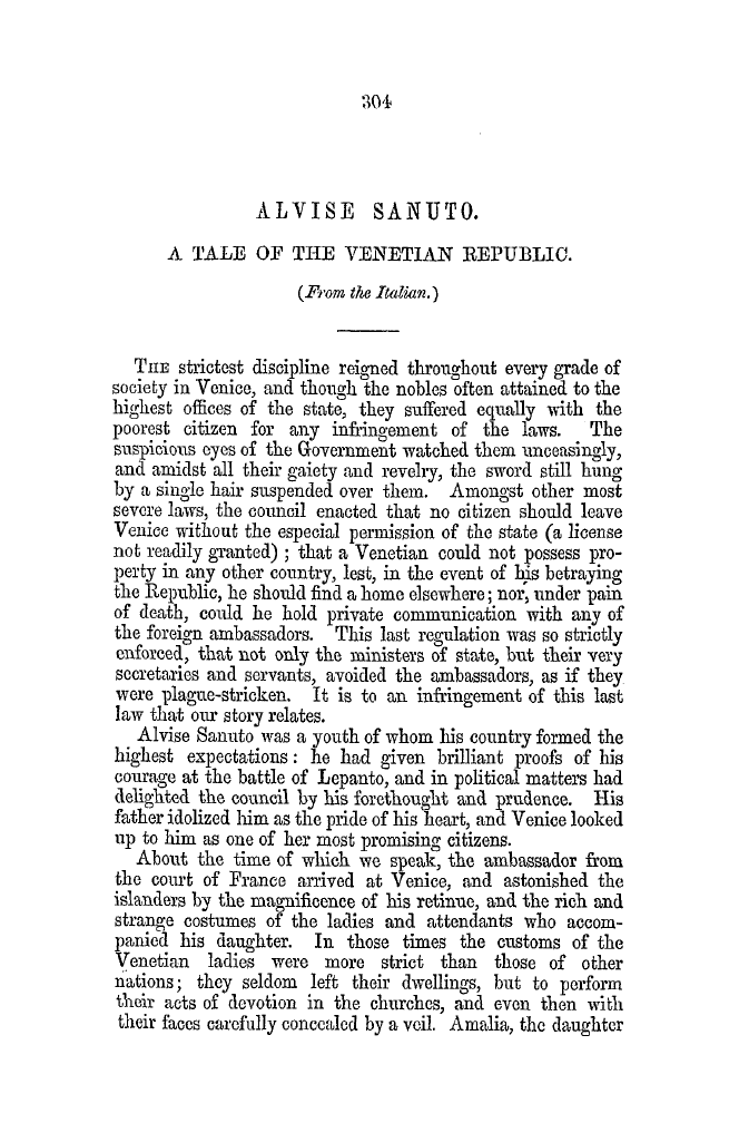 The Freemasons' Quarterly Review: 1852-09-30 - Alvise Sanuto. A Tale Of The Venetian Republic.