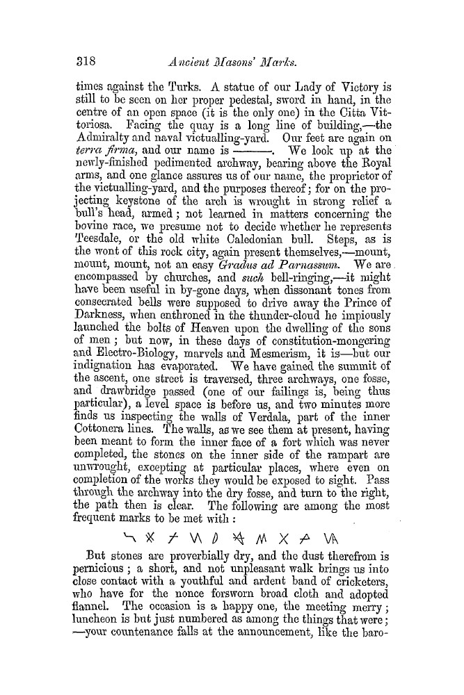 The Freemasons' Quarterly Review: 1852-09-30 - Ancient Masons' Marks.