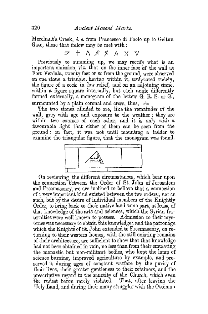 The Freemasons' Quarterly Review: 1852-09-30 - Ancient Masons' Marks.