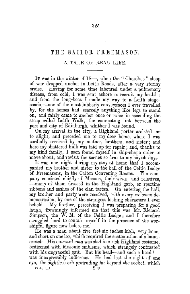 The Freemasons' Quarterly Review: 1852-09-30 - The Sailor Freemason.