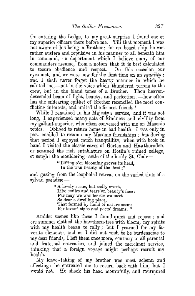 The Freemasons' Quarterly Review: 1852-09-30 - The Sailor Freemason.