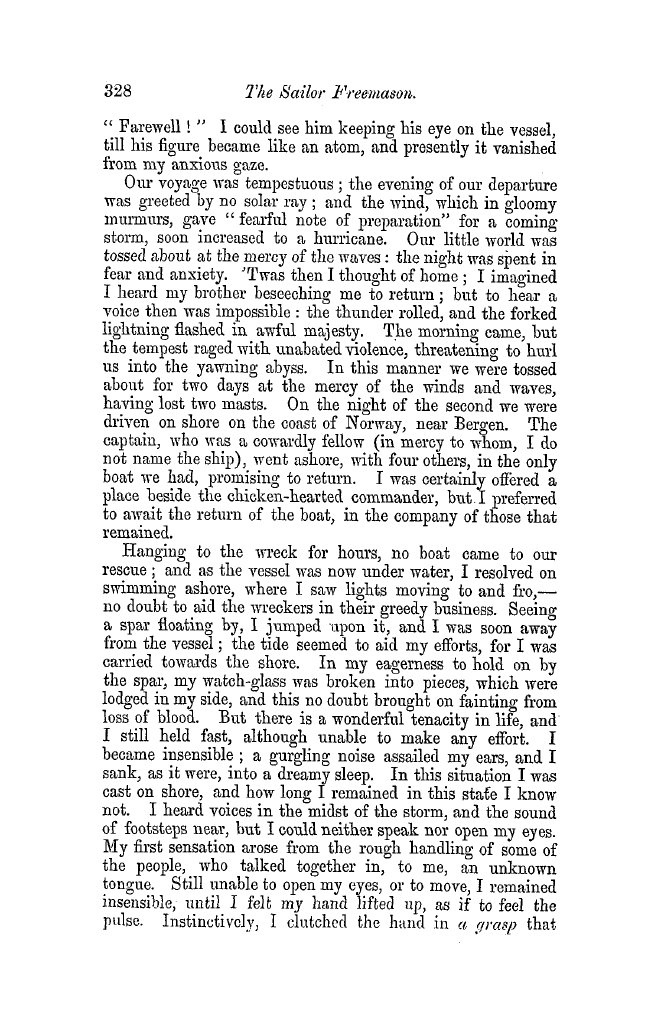 The Freemasons' Quarterly Review: 1852-09-30 - The Sailor Freemason.