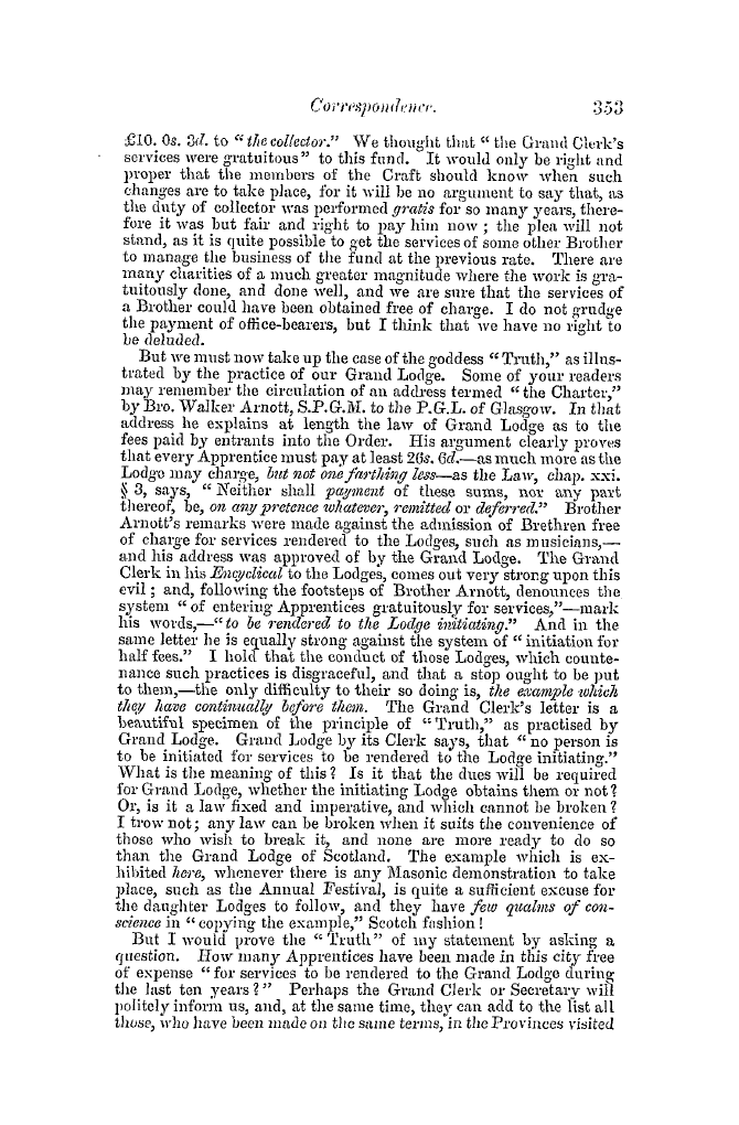 The Freemasons' Quarterly Review: 1852-09-30 - Masonry In Scotland.