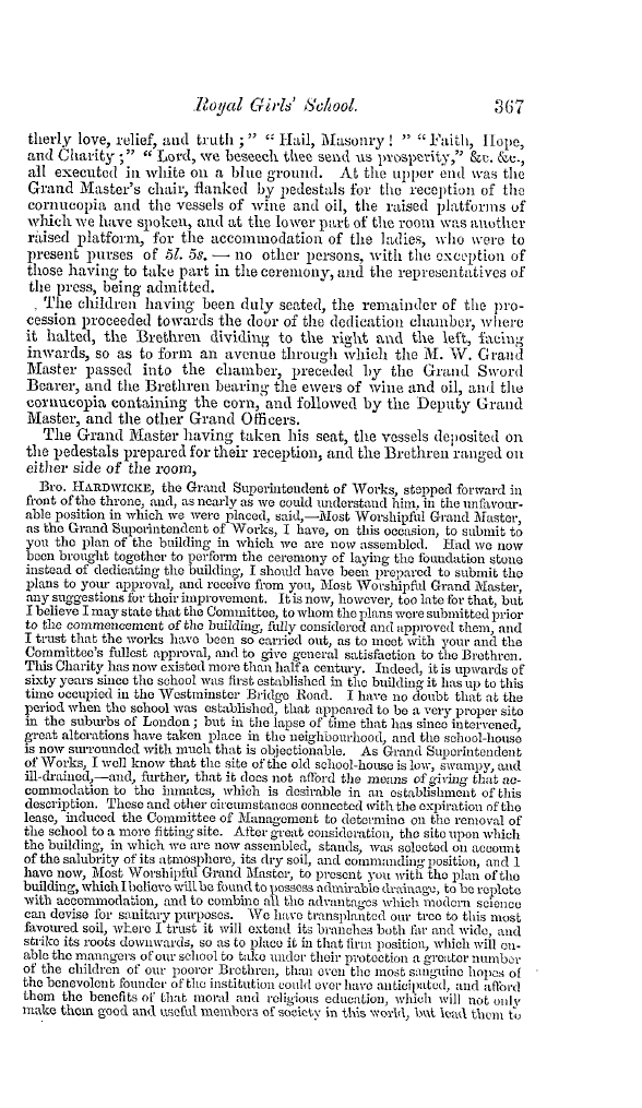 The Freemasons' Quarterly Review: 1852-09-30 - Royal Freemasons' Girls' School.