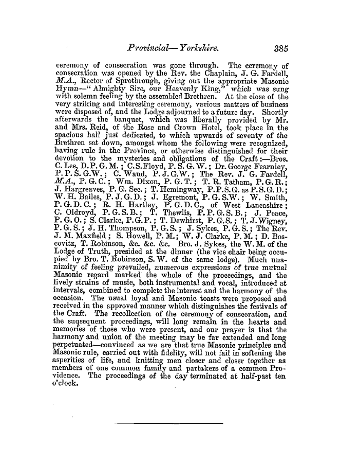 The Freemasons' Quarterly Review: 1852-09-30 - Provincial.