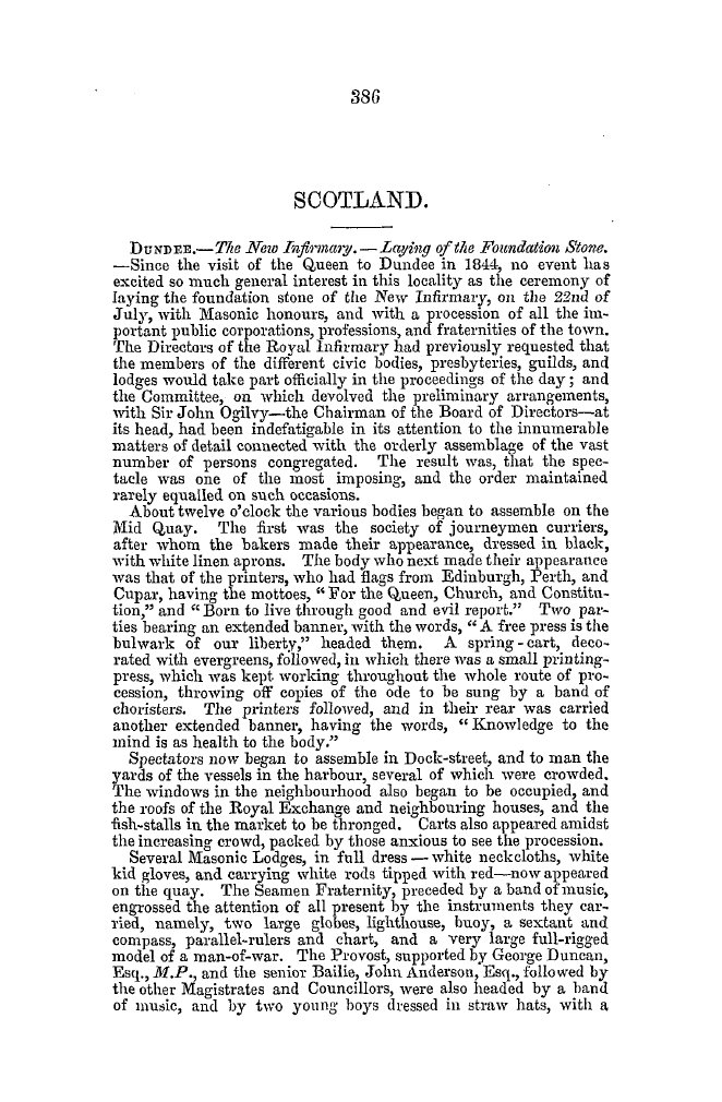 The Freemasons' Quarterly Review: 1852-09-30 - Scotland.