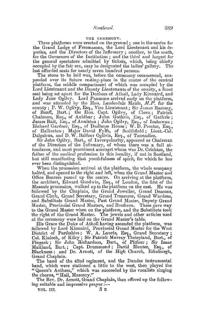 The Freemasons' Quarterly Review: 1852-09-30 - Scotland.