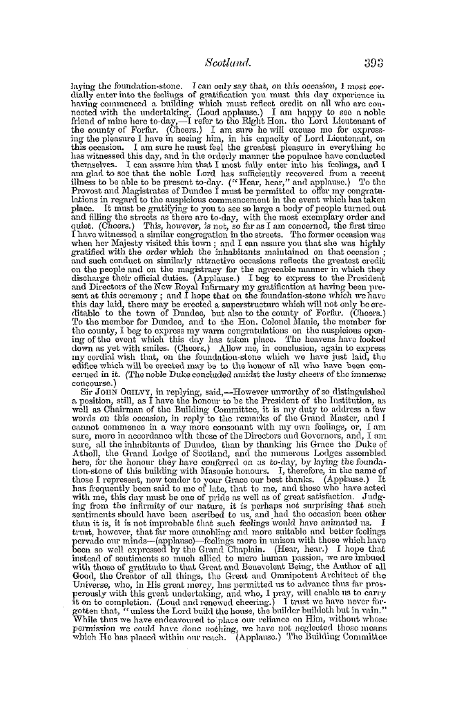 The Freemasons' Quarterly Review: 1852-09-30 - Scotland.